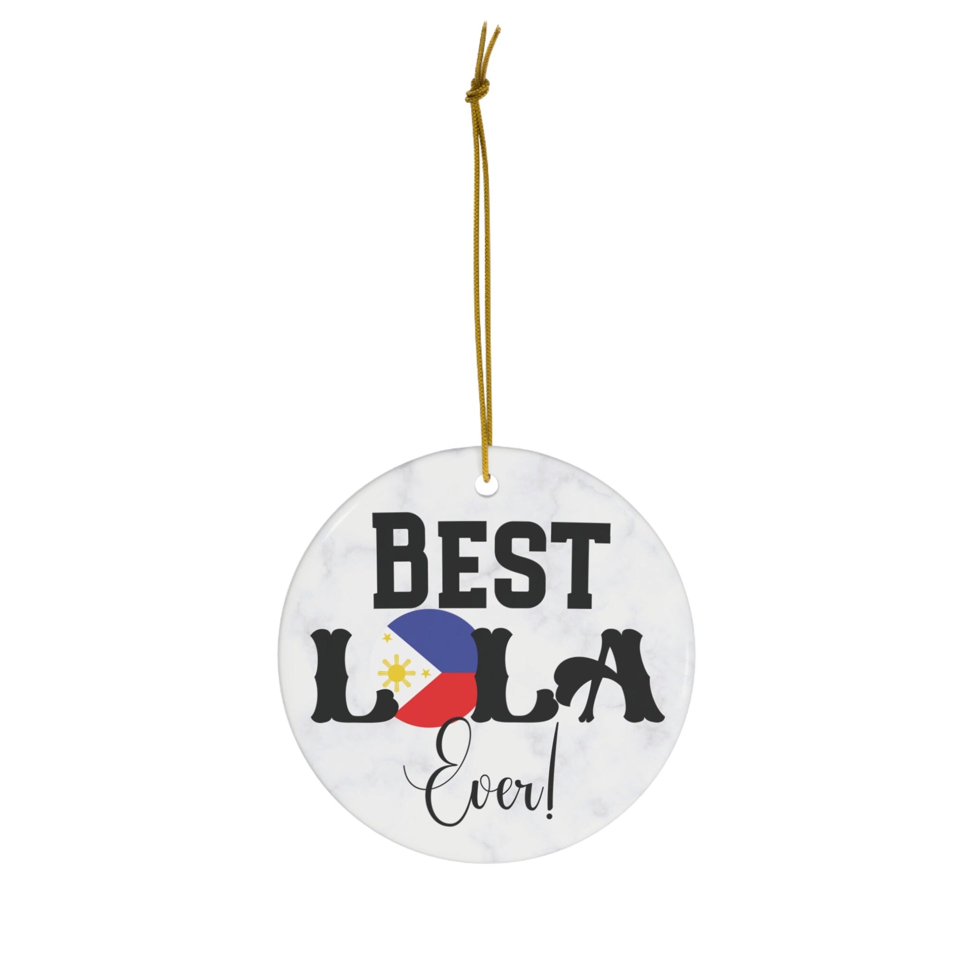 Best Lola Ever Ornament, Philippines Ornament, Philippines Flag, Gift for Lola, Filipino Grandmother Ornament, Christmas Lola, Filipino Gift