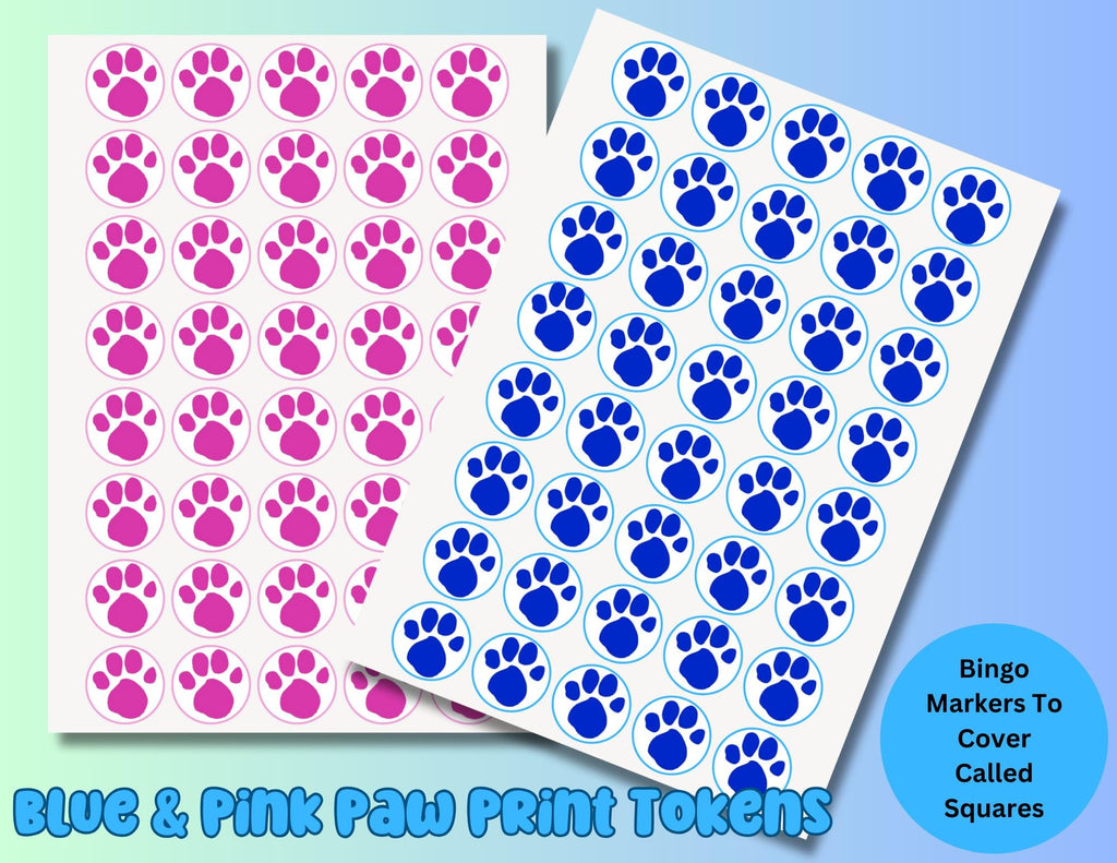 Blue Clues Bingo Game, Blue Clues Birthday Game, Blue Clues Baby Shower, Blue Clues Party, Instant Download, Blues Clues Friends Party Favor