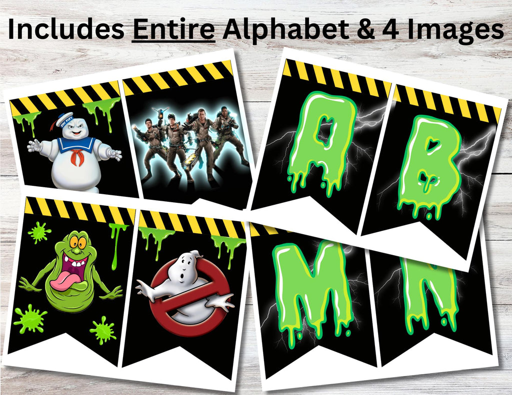 Personalized Ghostbusters Birthday Banner, Ghostbusters Movie Party Banner, Ghostbuster Party Decoration