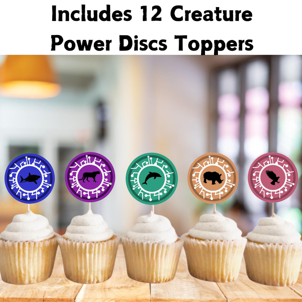 Personalized Wild Kratts Cupcake Toppers, Creature Power Discs Cupcake Toppers, Custom Wild Kratts Party Decor