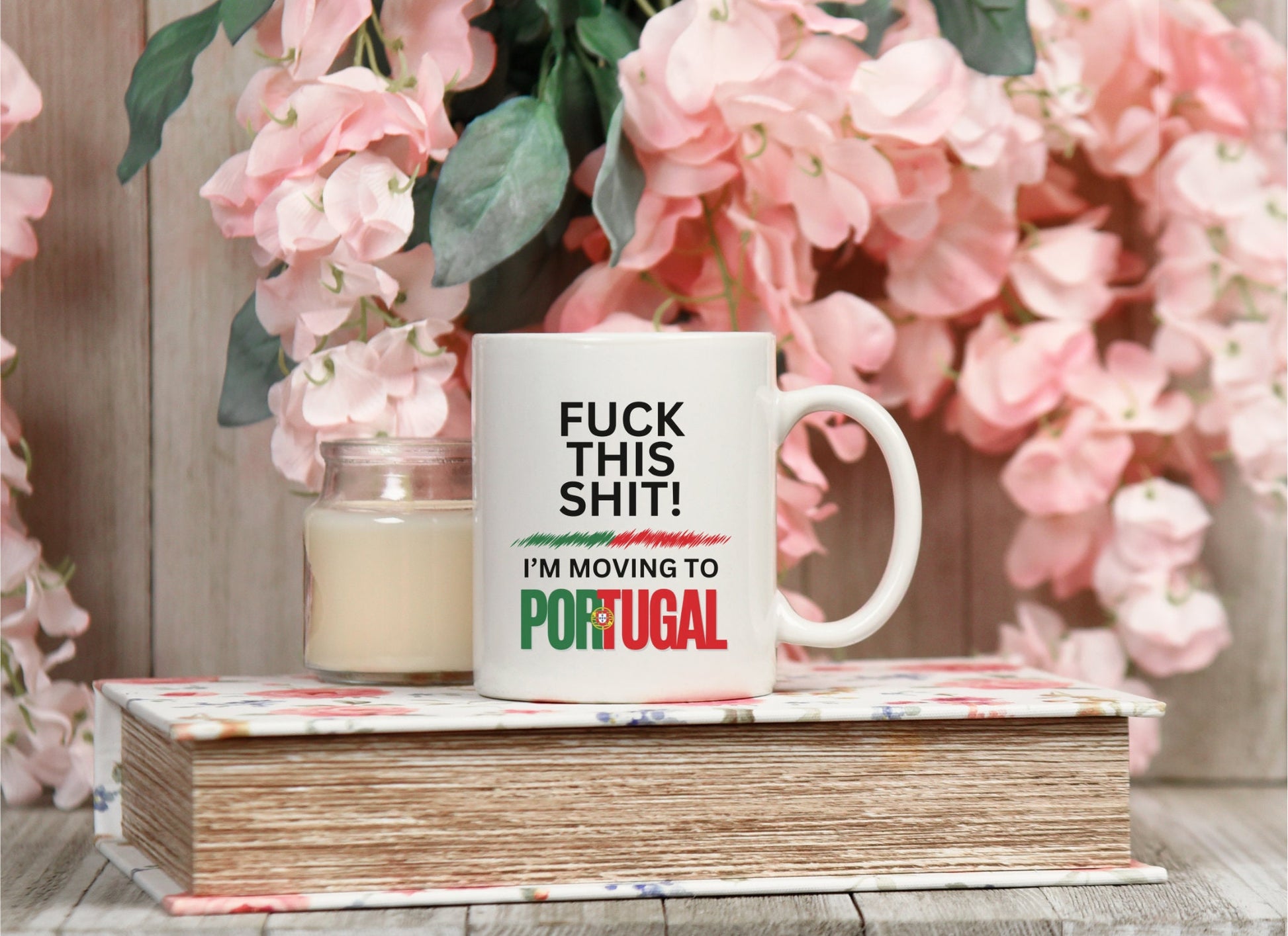 Portugal Mug, Portugal Flag, Moving to Portugal, Relocating to Portugal, moving away mug, Funny Portugal Mug, Co-Worker Relocation Present