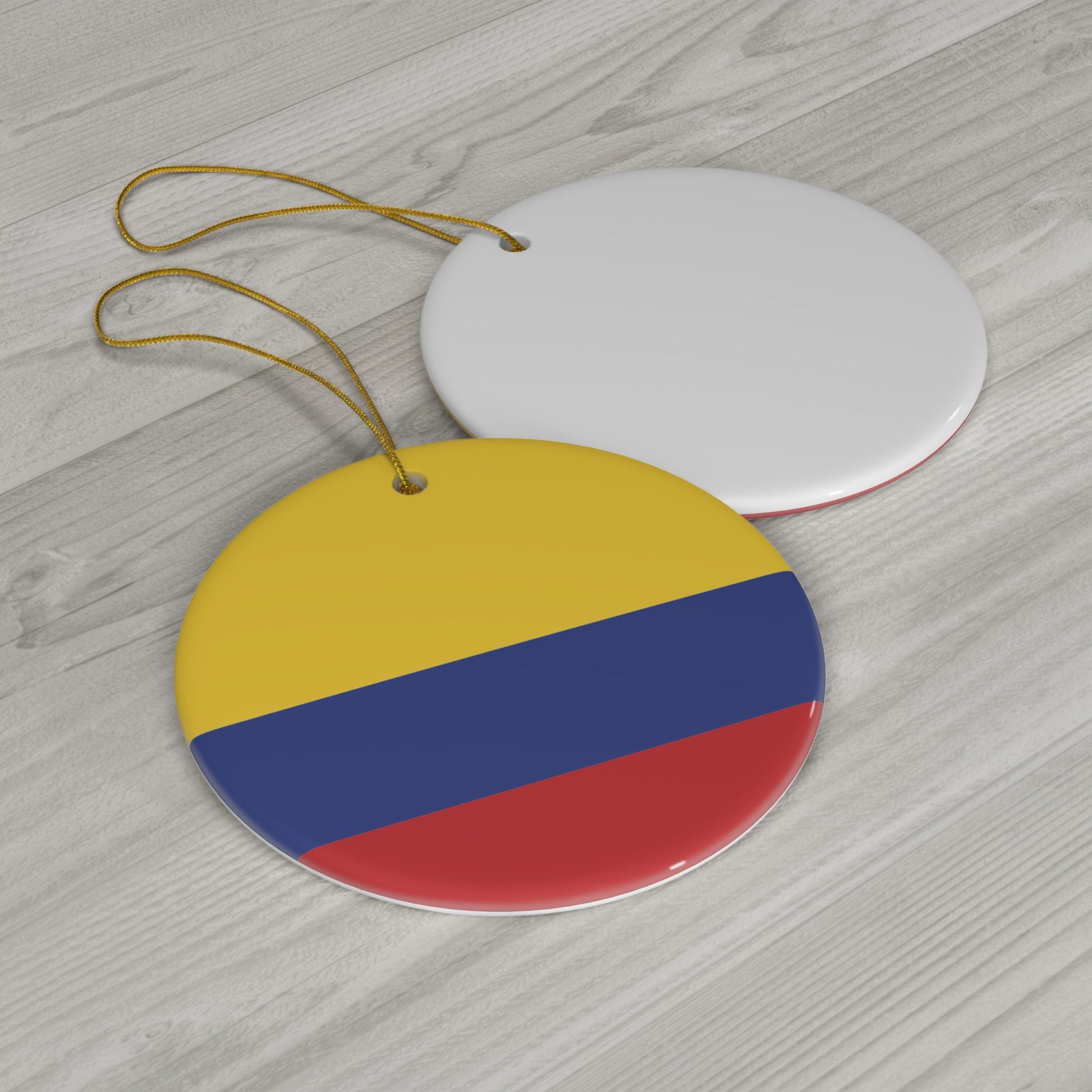 Personalized Colombia Ceramic Ornament, Christmas Decor, Holiday Decoration, Colombian Flag, Bogota, Medellin, South America Travel Gift