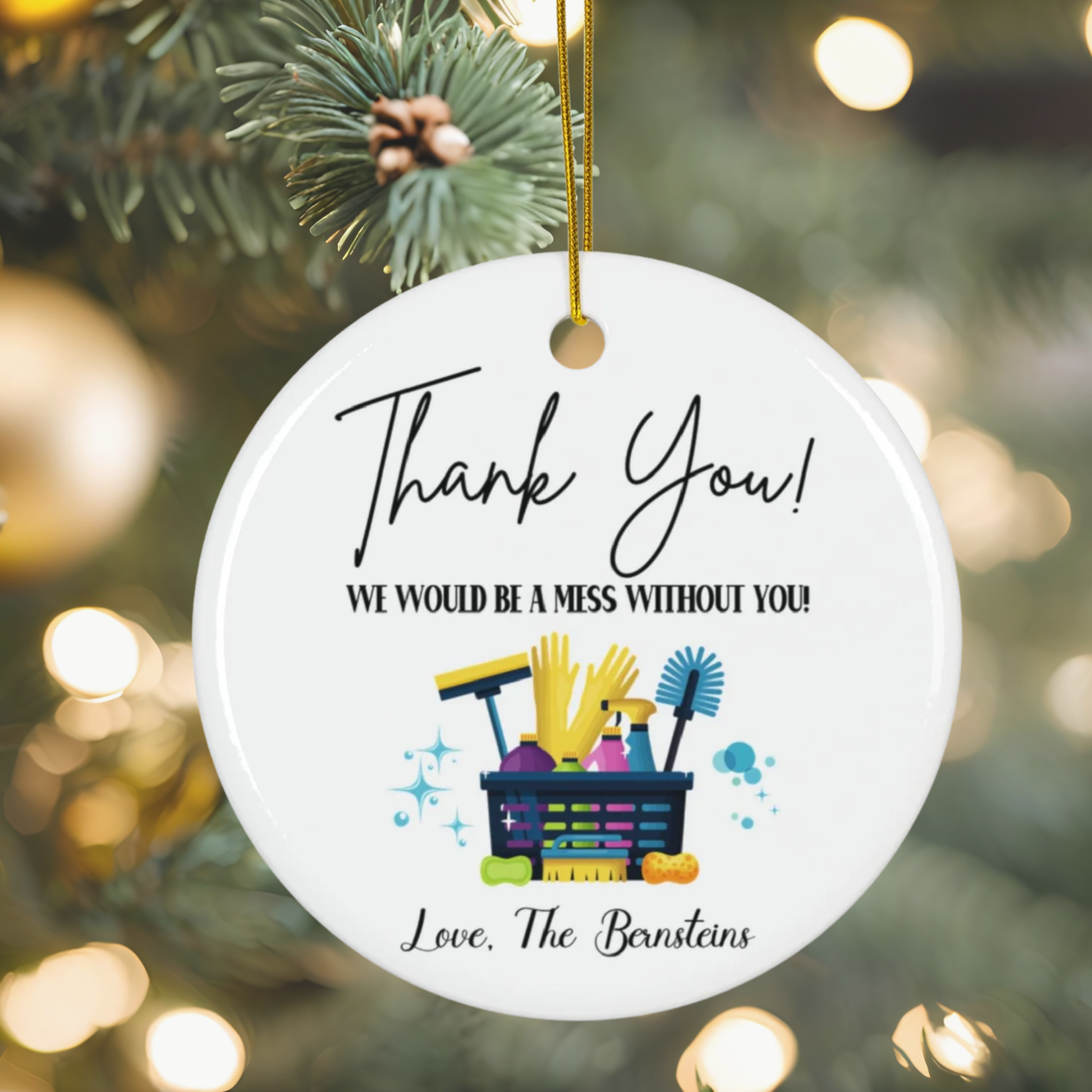 Housekeeper Ornament, Cleaning Lady Thank You Ornament, Maid Service Gift, Housekeeper Gift, Cleaning Staff Gift, Maid Ornament, Clean Queen