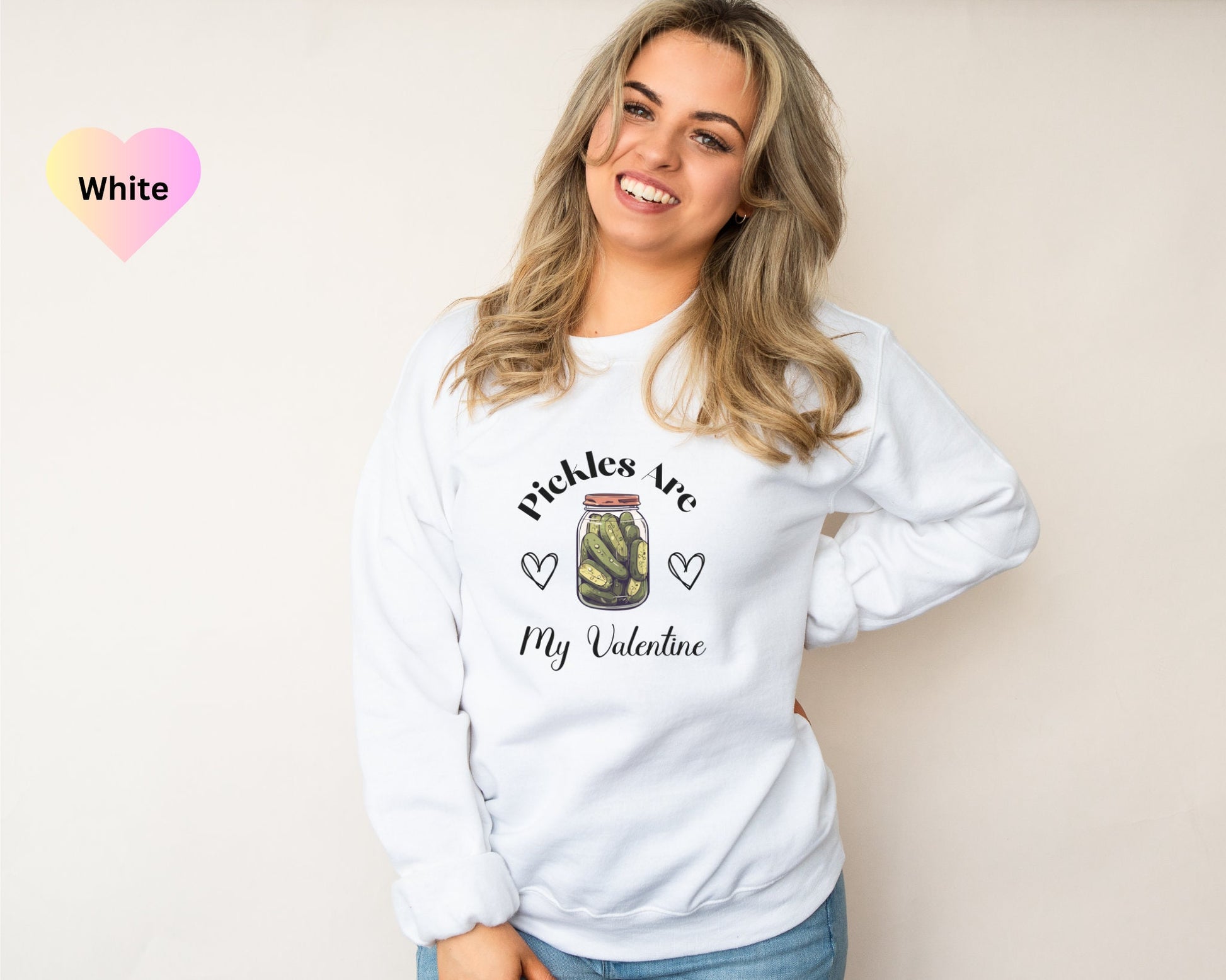 Pickle Sweatshirt, Valentine Pickle Sweatshirt, Pickle Lovers Hoodie, Pickle Crewneck Sweatshirt,Valentines Gift, Vintage Canned Pickles