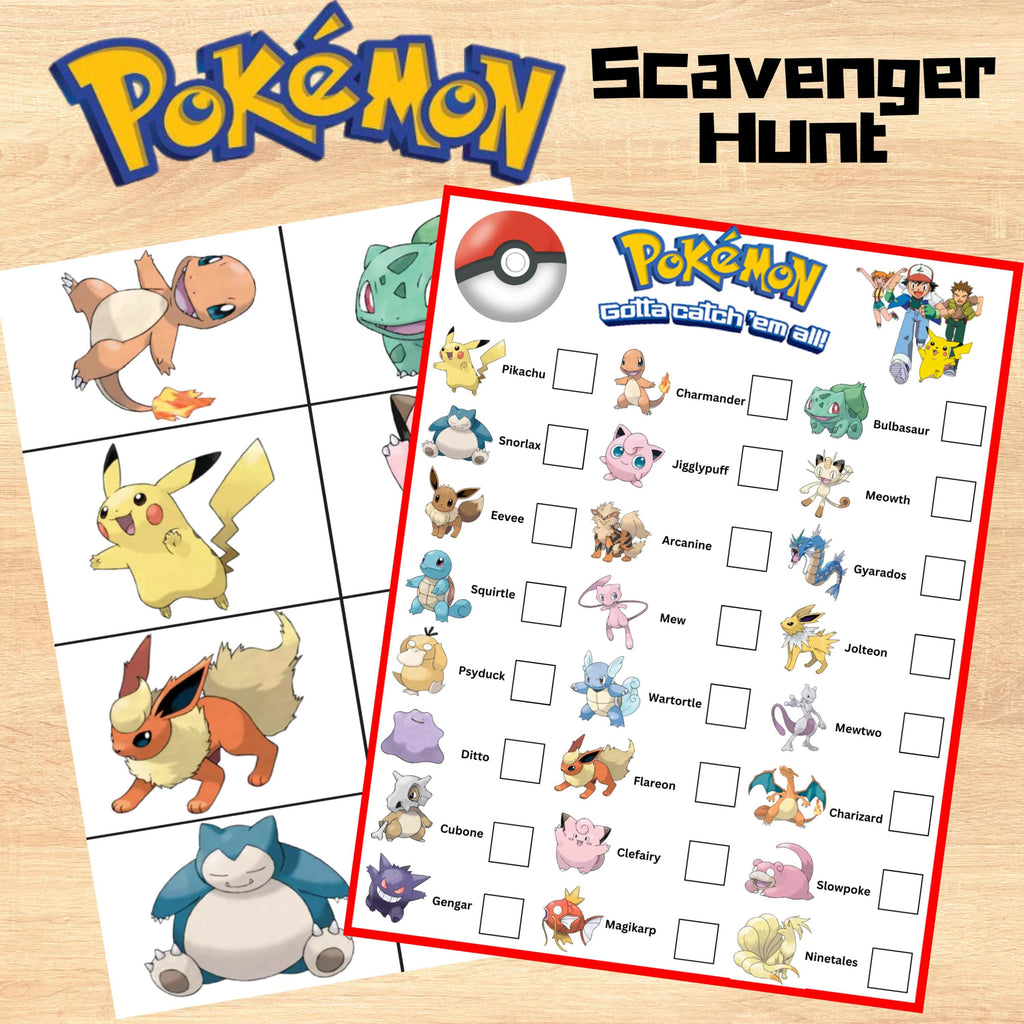 Gotta Catch Them All Pokemon Scavenger Hunt
