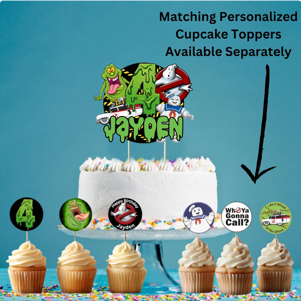 Personalized Ghostbuster Cake Topper, Custom Ghostbusters Party Decoration