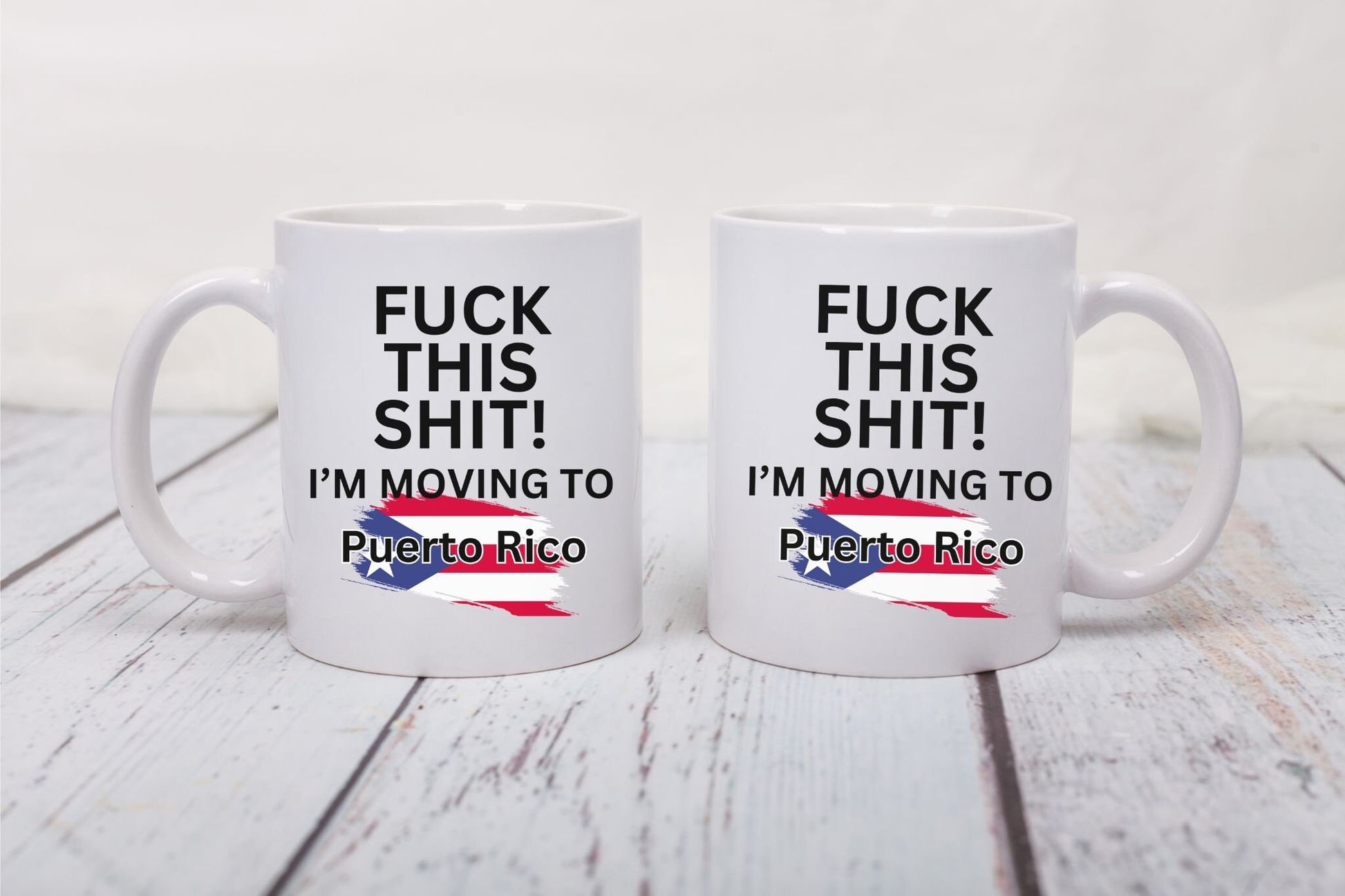 Puerto Rico Mug, Puerto Rico Flag, Moving to Puerto Rico, Relocating to Puerto Rico, funny moving gift, moving away mug, Boricua Latina Gift