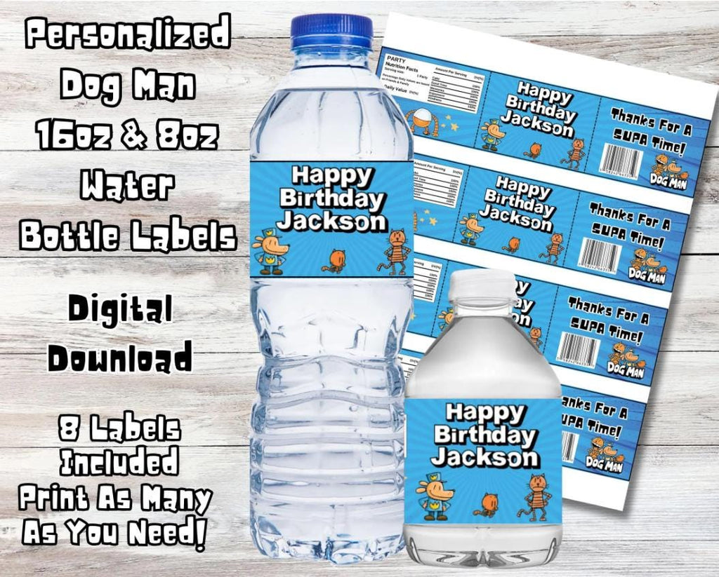 Personalized Dogman Birthday Party Pack, Printable Download Dog Theme Party Supplies, Dogman Party Decor, Dogman Party Games, Dogman Toppers