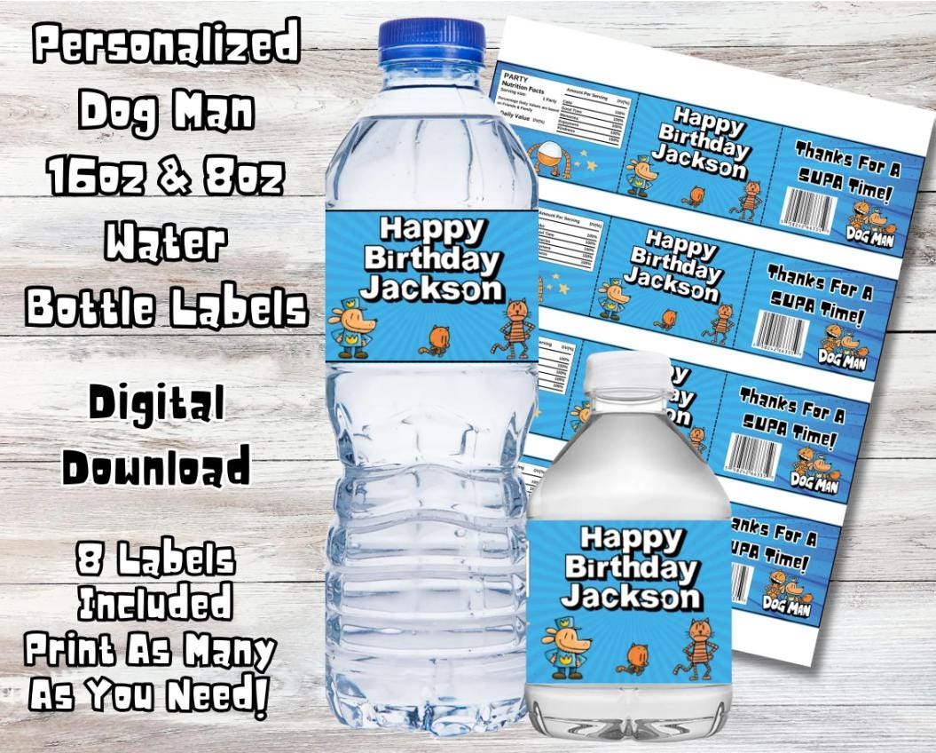 Personalized Dogman Birthday Party Pack, Printable Download Dog Theme Party Supplies, Dogman Party Decor, Dogman Party Games, Dogman Toppers