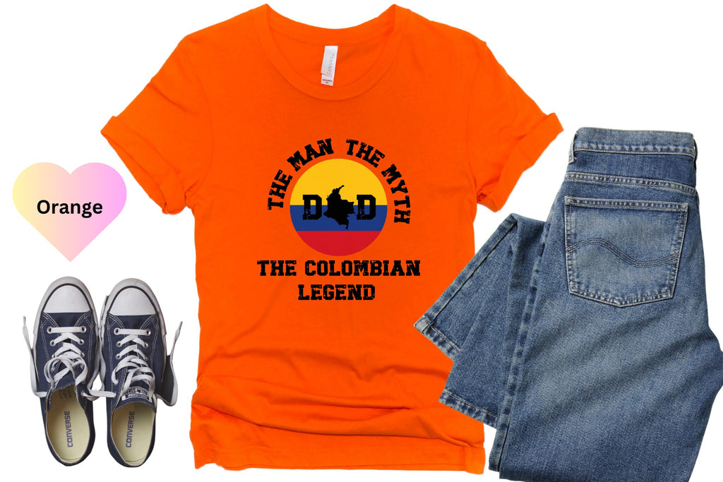 The Man The Myth The Colombian Legend Dad Shirt, Funny Fathers Day Gift Colombian Dad, Colombia Birthday Present, Colombia Flag T-Shirt