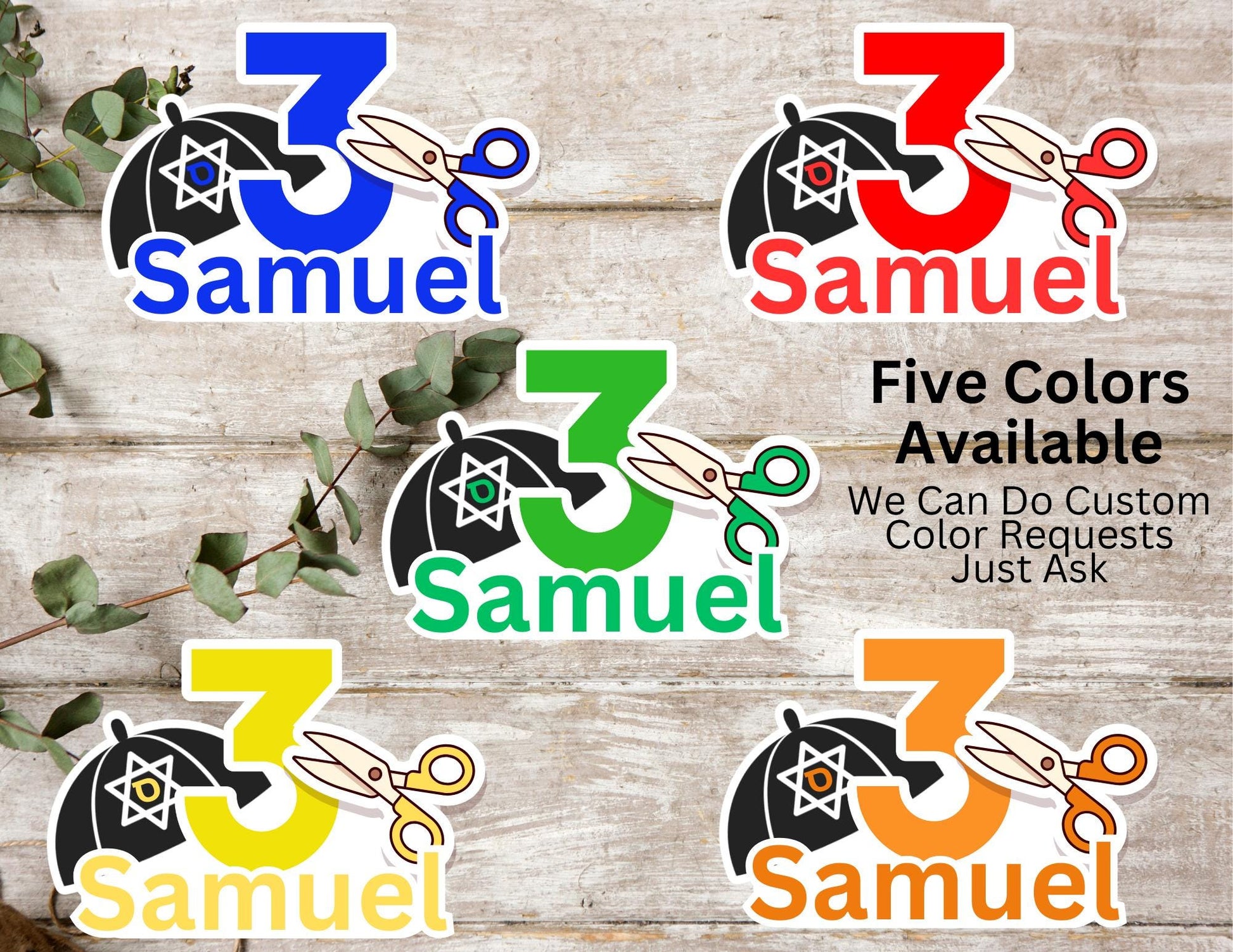 Personalized Upshernish Cake Topper, Custom Upsherin Party Decor