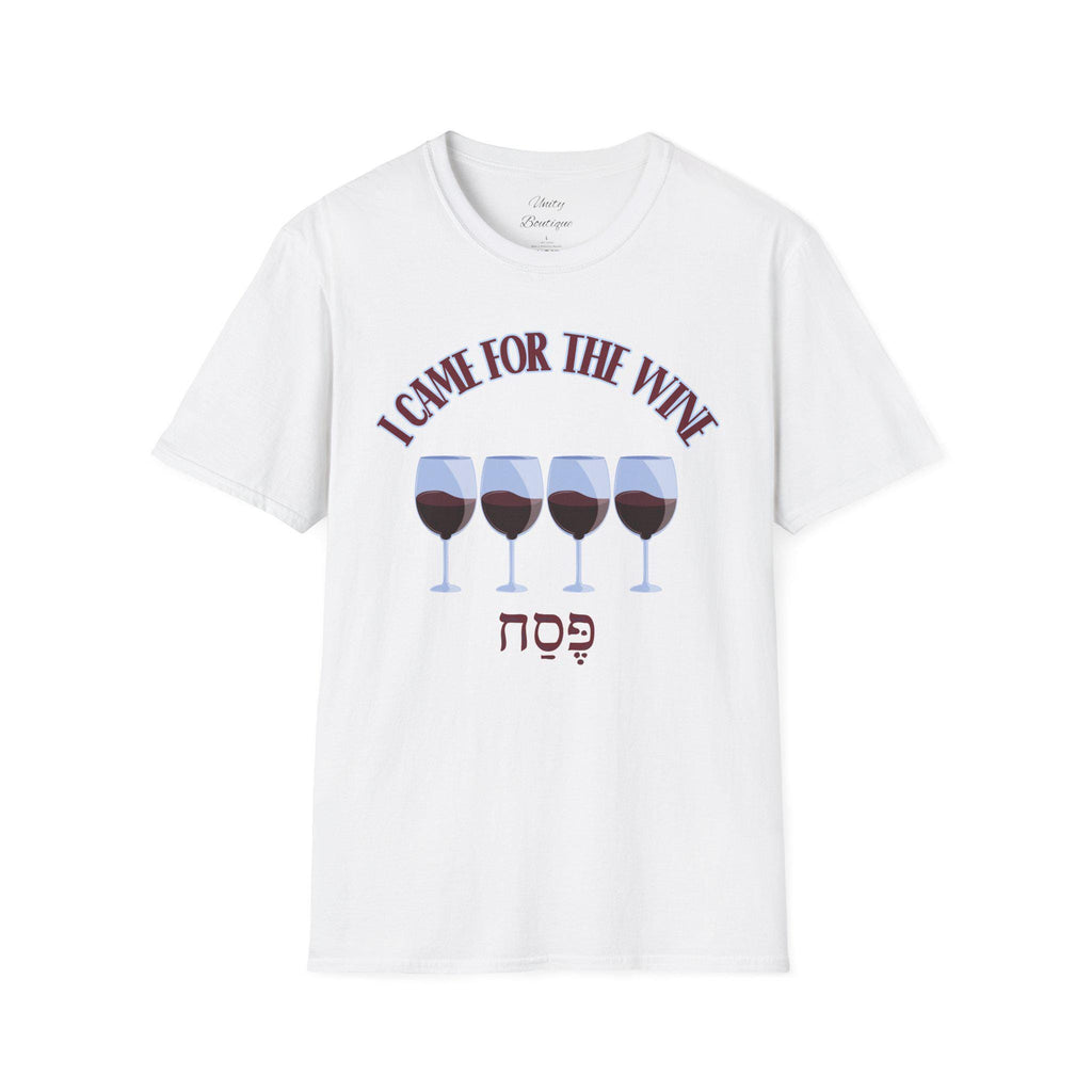 Passover Unisex T-shirt, I Came for the Wine Funny Passover Shirt, Passover Gift, Religious T-shirt, Pesach Shirt, Jewish Holiday Shirt