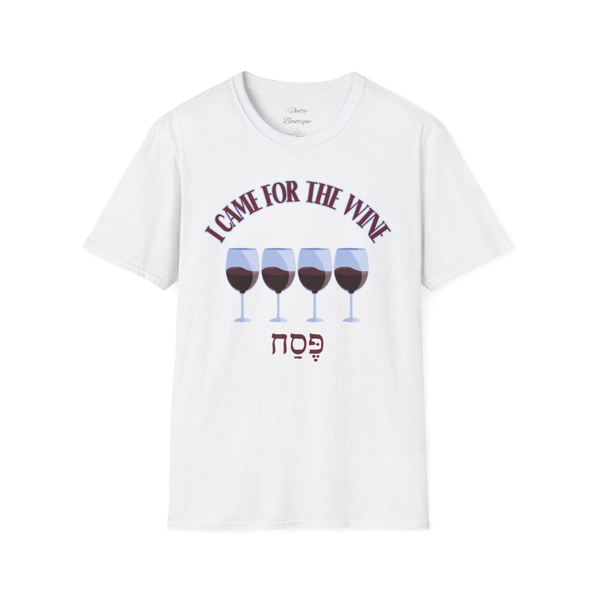 Passover Unisex T-shirt, I Came for the Wine Funny Passover Shirt, Passover Gift, Religious T-shirt, Pesach Shirt, Jewish Holiday Shirt