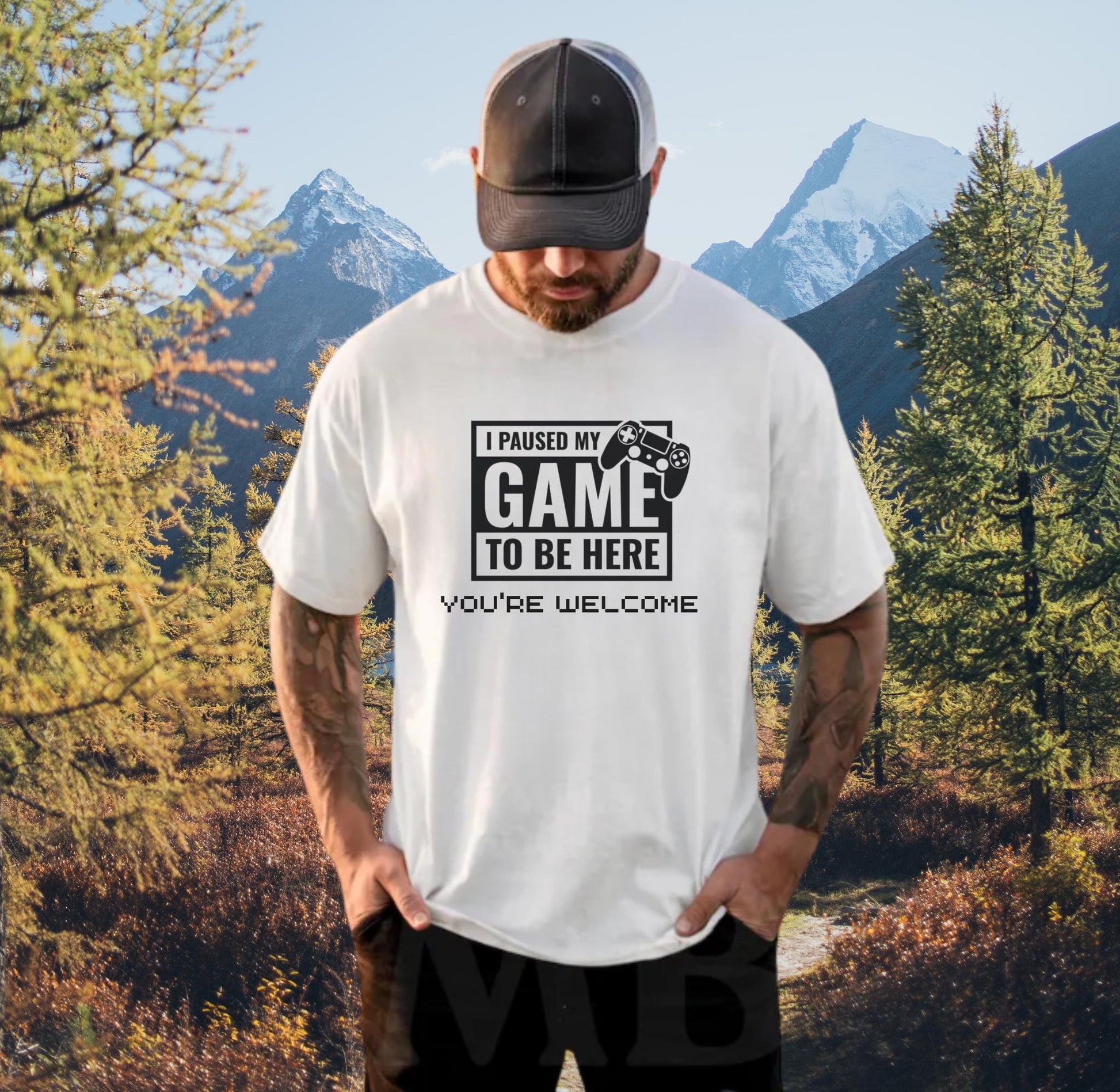 Funny Gamer T-Shirt, I Paused My Game to Be Here Tee, Gift for Gamers, Unisex Gamer Shirt, Casual Gamer Apparel, Gamer Dad Gift, Teen Gamer