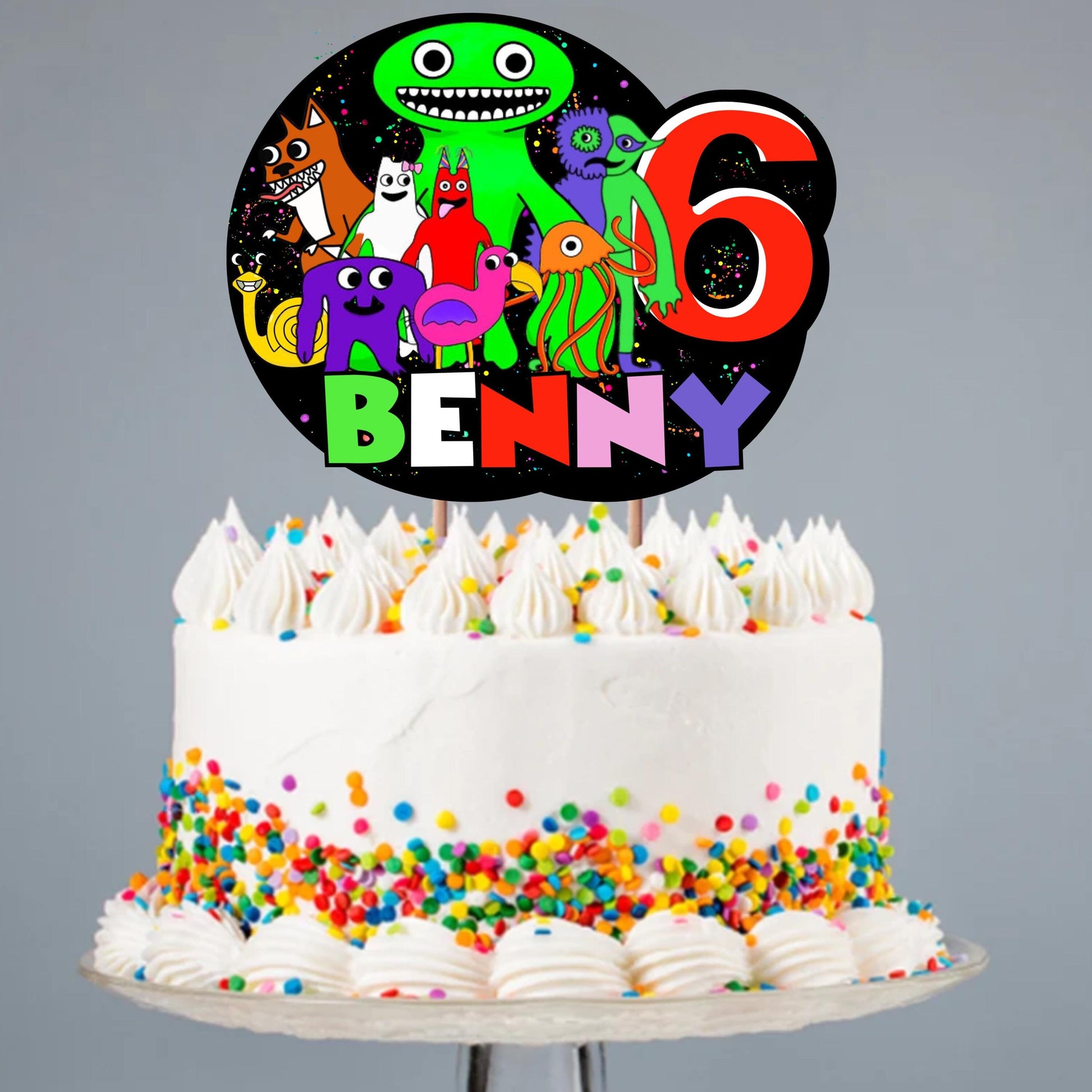 Personalized Garten of BanBan Cake Topper, Digital Download Garten of Ban Ban Cake Decor