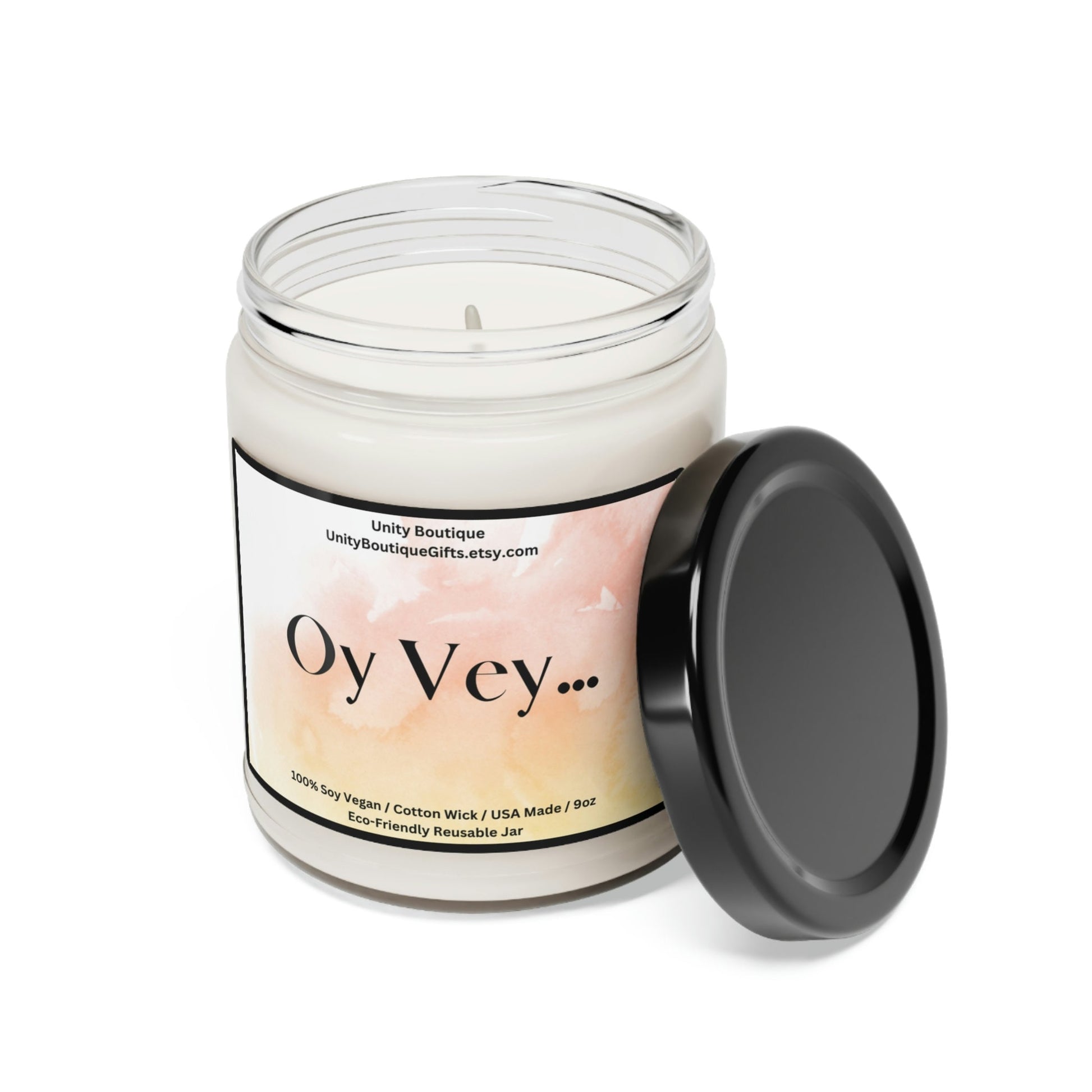 Oy Vey Funny Candle, 100% Soy Vegan Candle, Mothers Day Gift, Funny USA Made Candle, Jewish Candle,  Hanukkah Gift, Gift for Jewish Friend