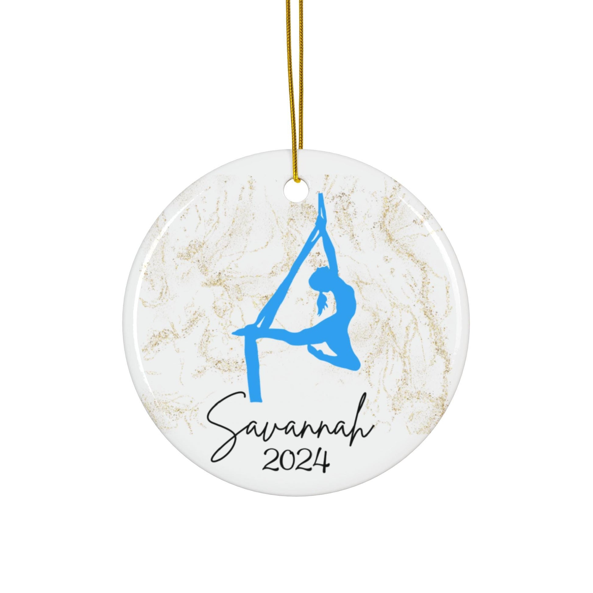 Personalized Aerial Dancer Ornament, Aerial Silks Christmas ornament, Gift for Aerial Lyra Hoop Silk Trapeze Pole Dancer, Aerialist Gift