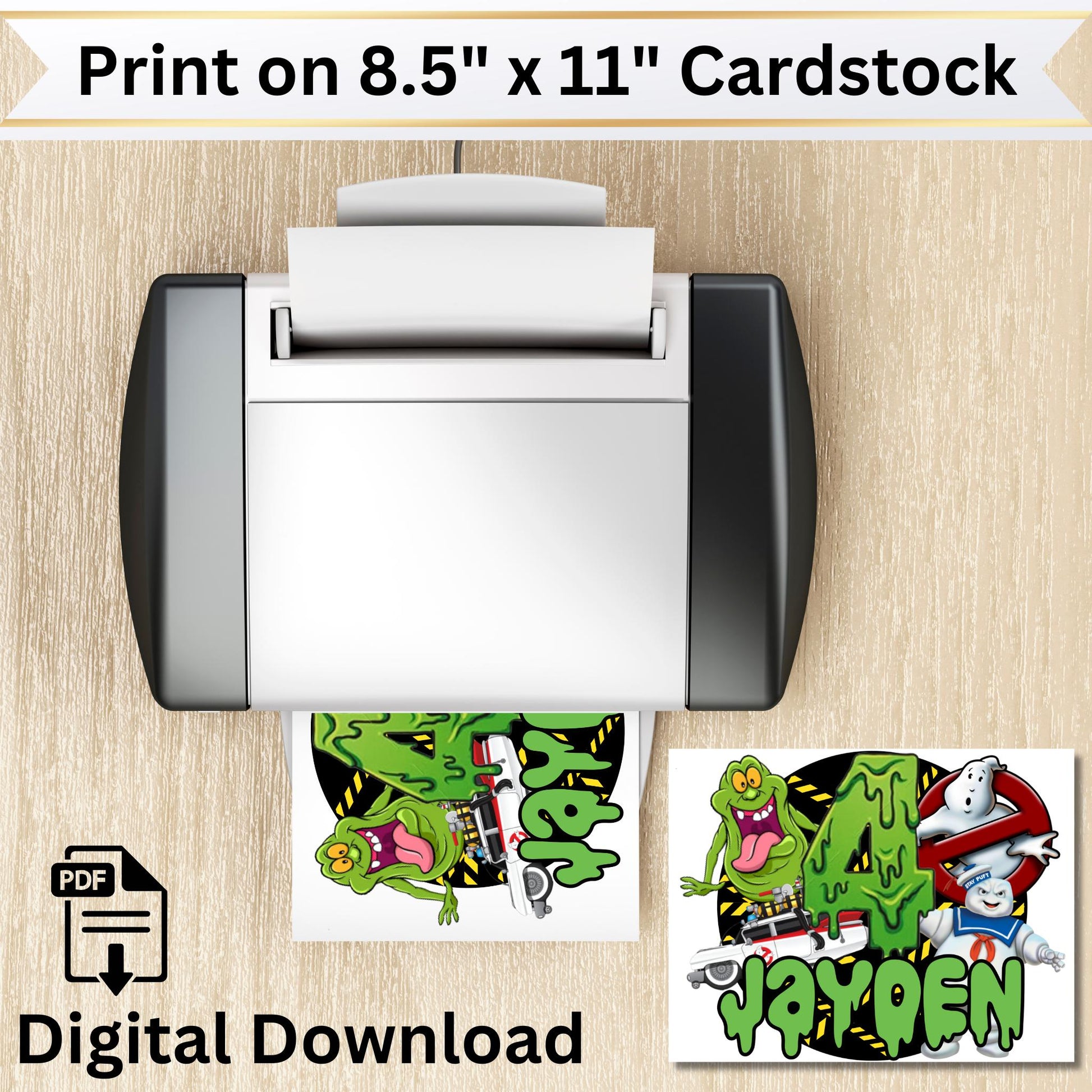 Personalized Ghostbuster Cake Topper, Custom Ghostbusters Party Decoration