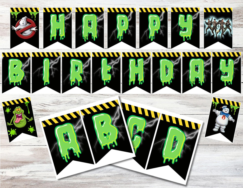 Personalized Ghostbusters Birthday Banner, Ghostbusters Movie Party Banner, Ghostbuster Party Decoration