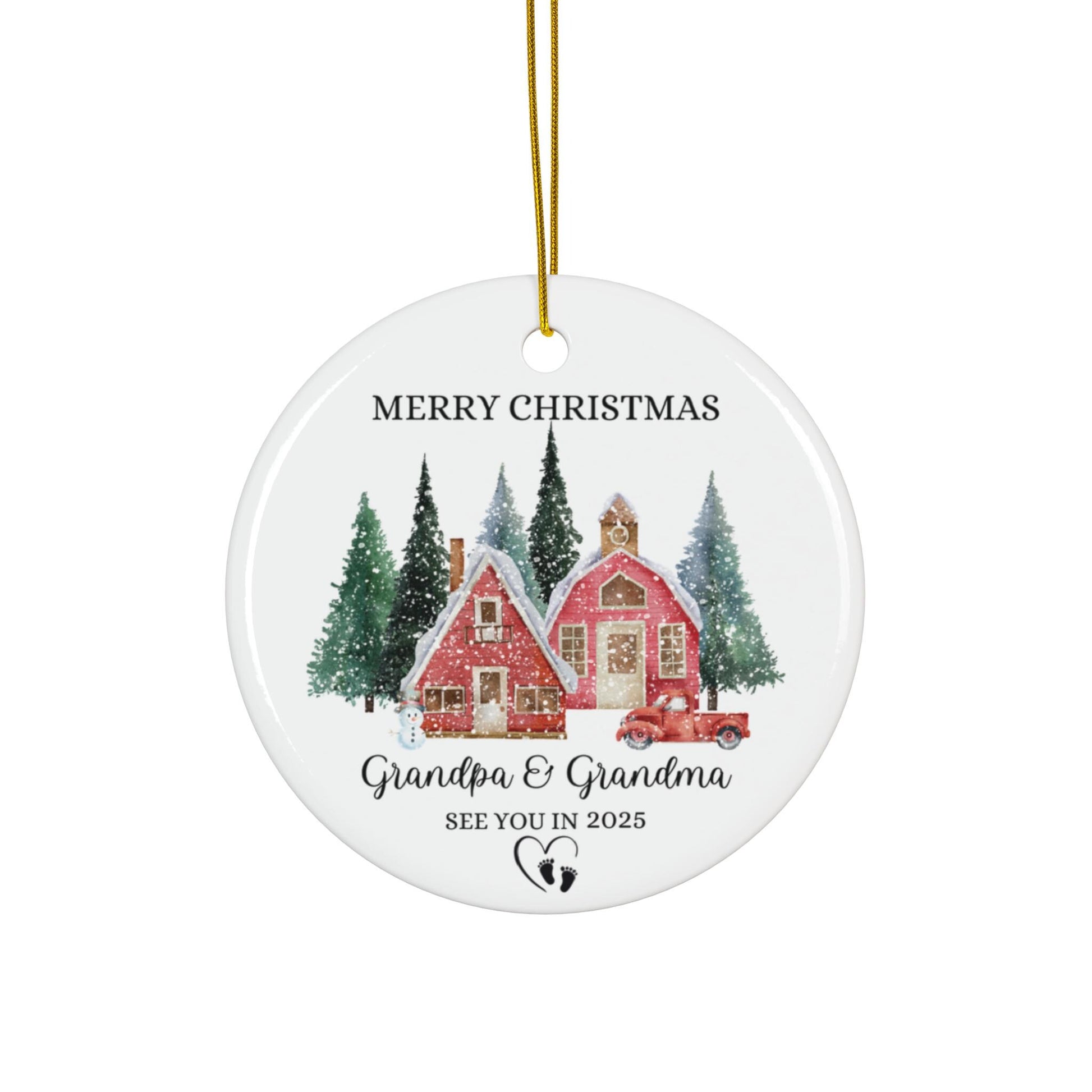 Custom Promoted to Grandparents Ornament, Christmas Ornament, Pregnancy Announcement, Reveal to Grandparents, New Baby Announcement Ornament