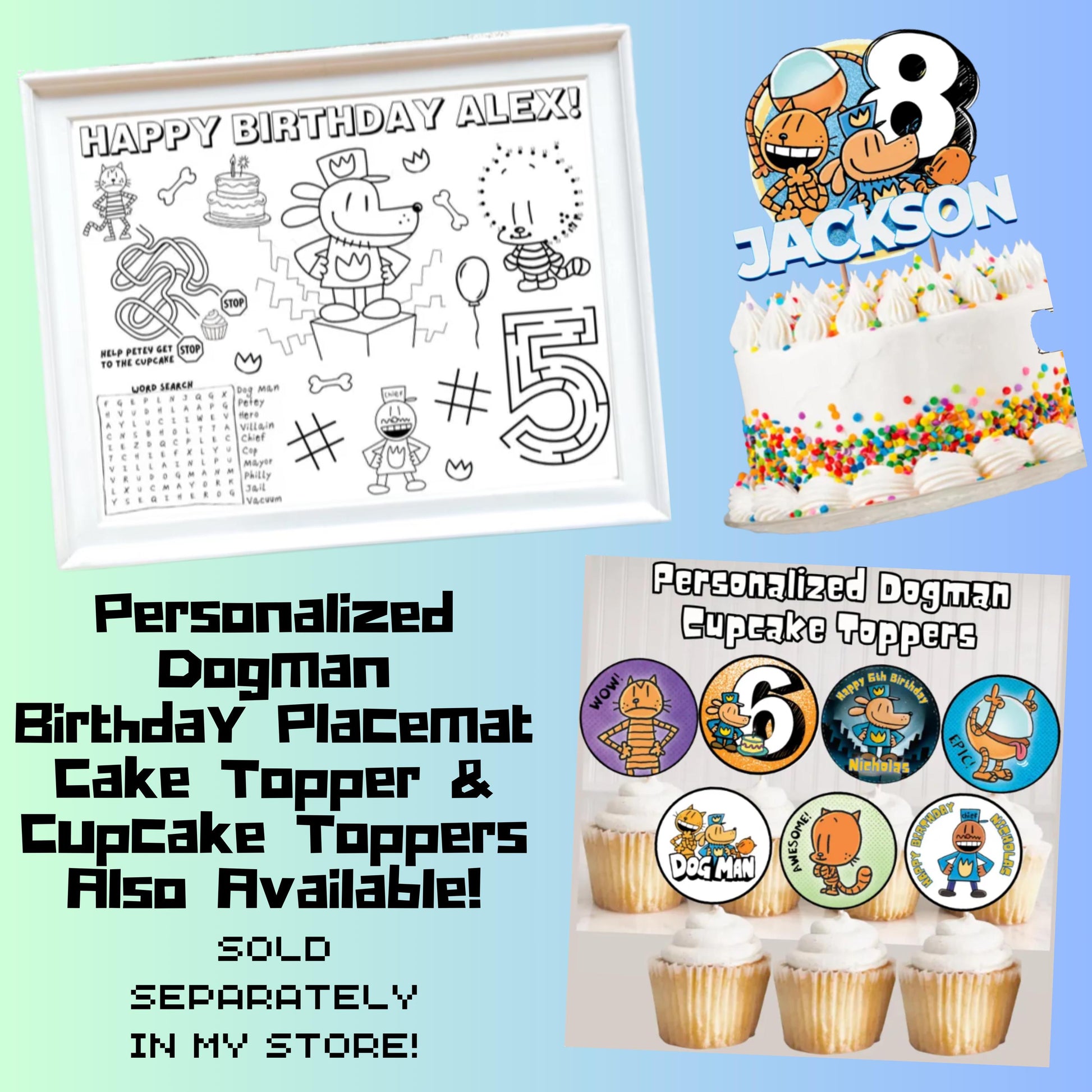 Dog Man Scavenger Hunt Game, Printable Dog Man Party Game, Dogman Birthday Game, Dog Man Themed Party Favor, Dog Man Party Decor