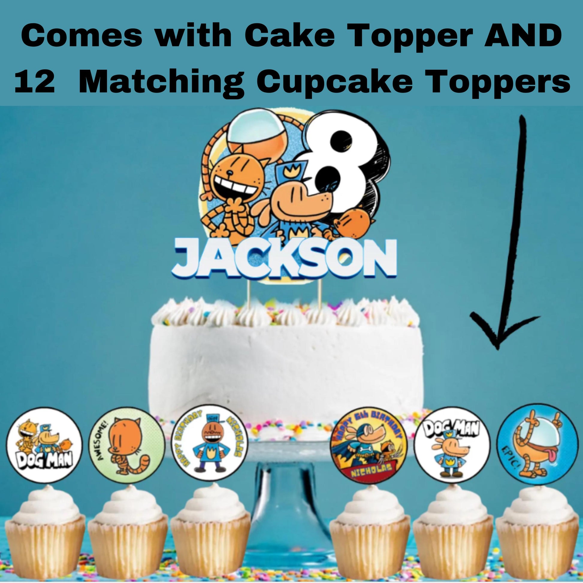 Personalized Dogman Birthday Party Pack, Printable Download Dog Theme Party Supplies, Dogman Party Decor, Dogman Party Games, Dogman Toppers