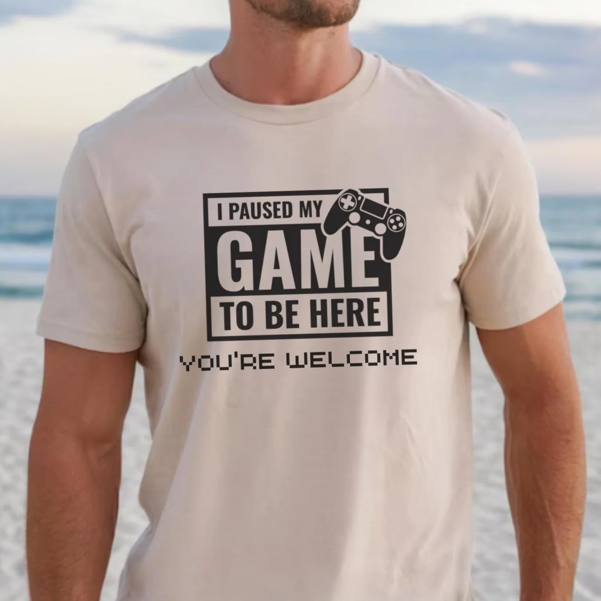 Funny Gamer T-Shirt, I Paused My Game to Be Here Tee, Gift for Gamers, Unisex Gamer Shirt, Casual Gamer Apparel, Gamer Dad Gift, Teen Gamer