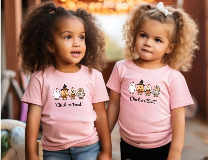 Halloween Chicken Kids Shirt, Chick or Treat, Funny Trick or Treat Halloween Shirt, Cute Spooky Chicken Shirt, Fall Chicken Shirt