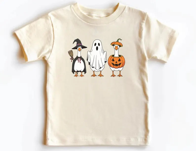 Halloween Goose Kids Shirt Funny Silly Goose Toddler Tee Cute Goose Ghost Shirt Funny Kids Halloween Tee Cute Kids Goose Halloween T-shirt