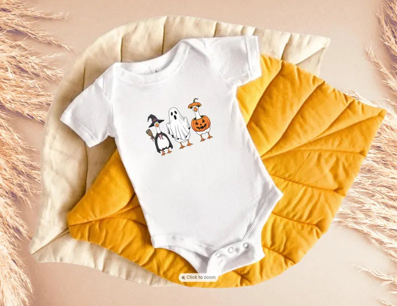 Halloween Goose Kids Shirt Funny Silly Goose Toddler Tee Cute Goose Ghost Shirt Funny Kids Halloween Tee Cute Kids Goose Halloween T-shirt