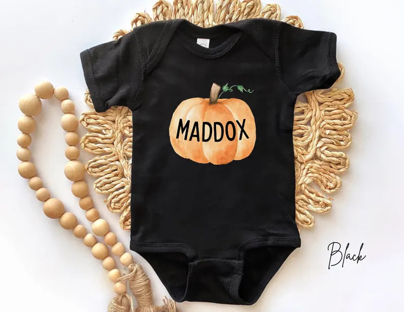 Personalized Pumpkin Toddler Shirt, Custom Fall Kids Shirt, Cute Fall Toddler Shirt, Pumpkin Kids Tee, Custom Pumpkin Name Kids T-shirt