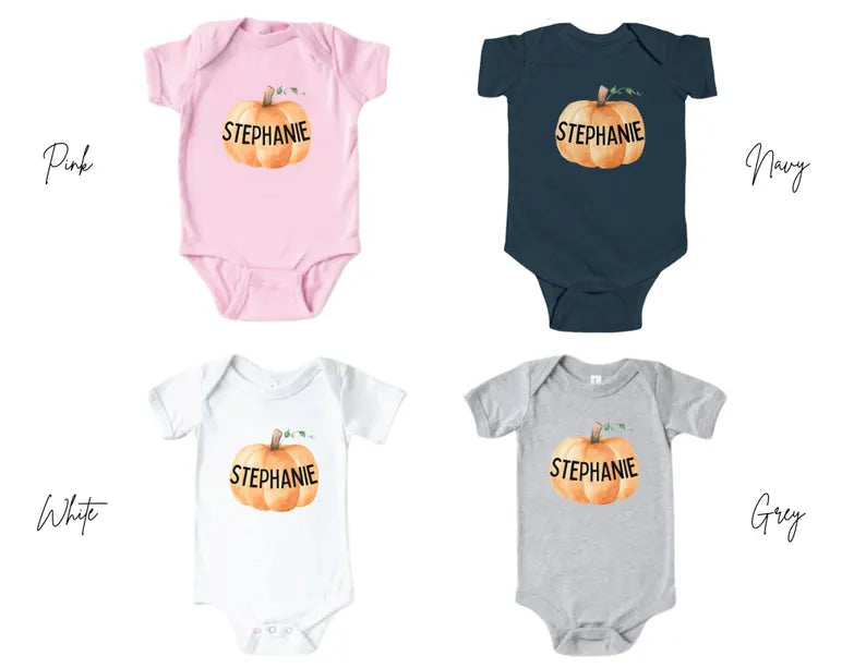 Personalized Pumpkin Toddler Shirt, Custom Fall Kids Shirt, Cute Fall Toddler Shirt, Pumpkin Kids Tee, Custom Pumpkin Name Kids T-shirt