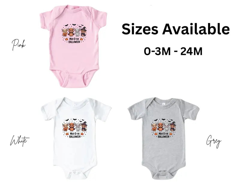 Halloween Cow Kids Shirt Funny Highland Cow Toddler Tee Cute Moo Cow Ghost Shirt Funny Kids Halloween Tee Cute Kids Cow Halloween T-shirt