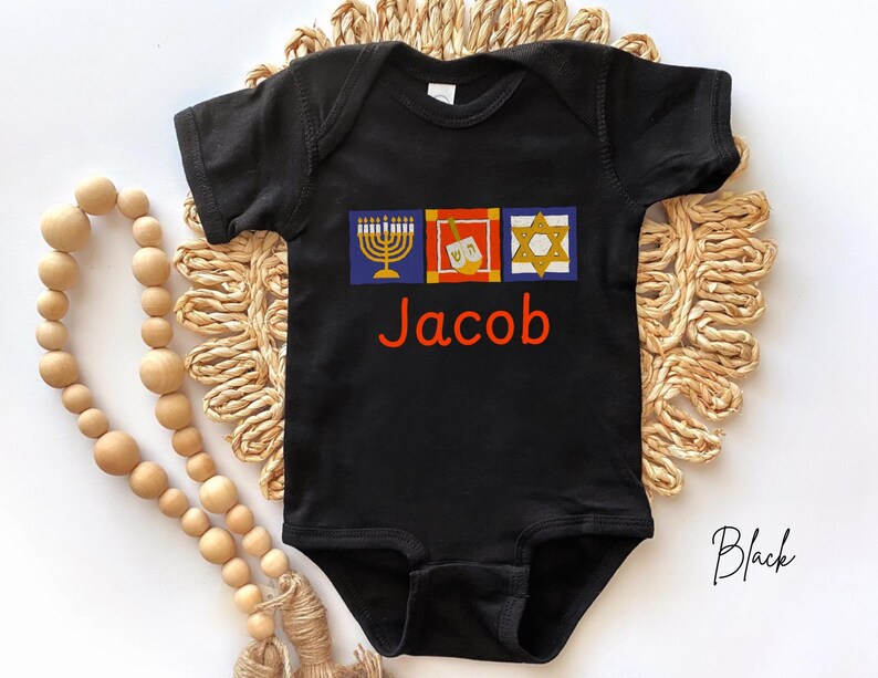 Personalized Hanukkah Kids Shirt, Toddler Chanukah T-shirt, Jewish Holiday Shirt, Custom Name Hanukkah Shirt