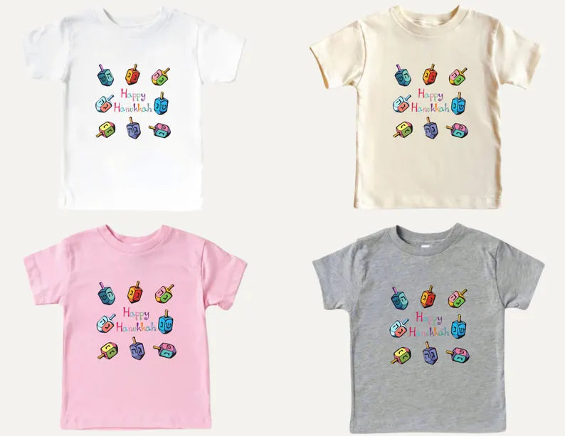 Dreidel Kids Shirt, Toddler Youth Kids & Baby Hanukkah Dreidels Shirt, Jewish Kids T-shirt, Hanukkah Gift, Kids Dreidel Tee, Hannukah Outfit