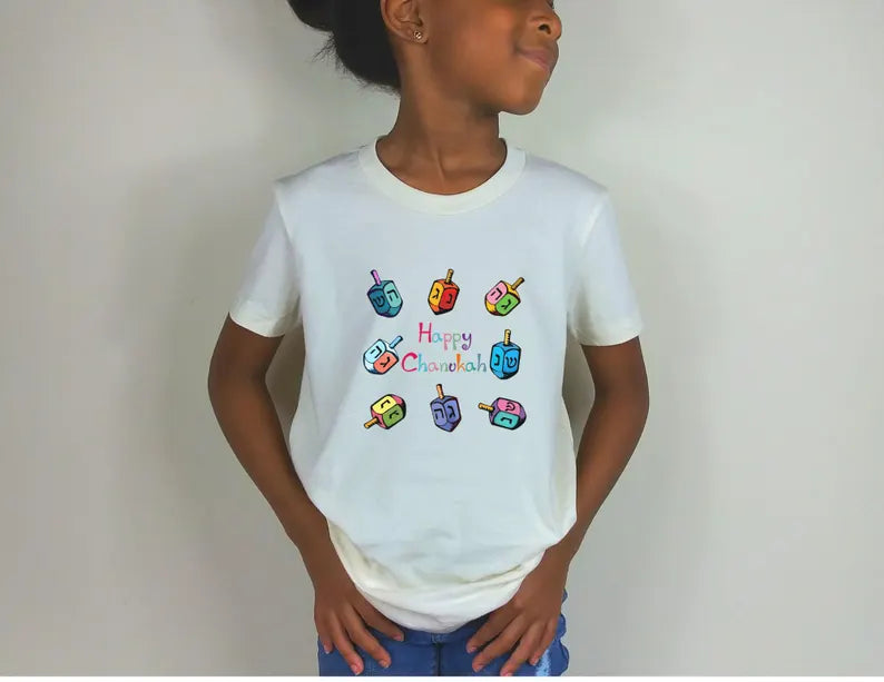Dreidel Kids Shirt, Toddler Youth Kids & Baby Hanukkah Dreidels Shirt, Jewish Kids T-shirt, Hanukkah Gift, Kids Dreidel Tee, Hannukah Outfit