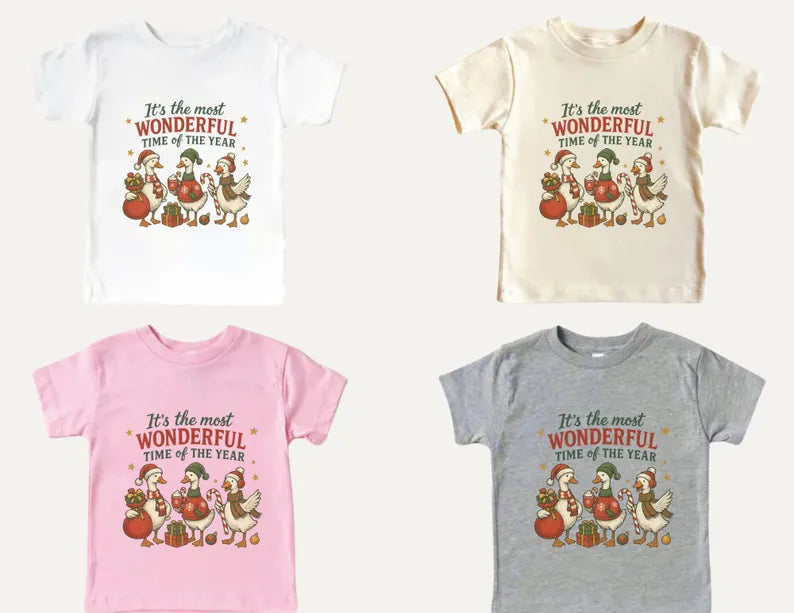 Christmas Goose Kids Shirt, Toddler Youth Kids & Baby Goose Christmas Shirt, Silly Goose Christmas Holiday T-shirt, Vintage Festive Geese