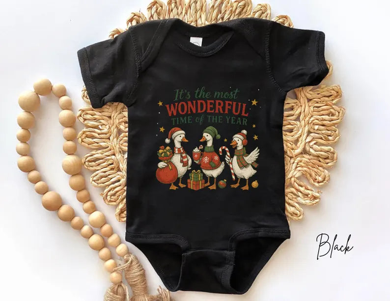 Christmas Goose Kids Shirt, Toddler Youth Kids & Baby Goose Christmas Shirt, Silly Goose Christmas Holiday T-shirt, Vintage Festive Geese