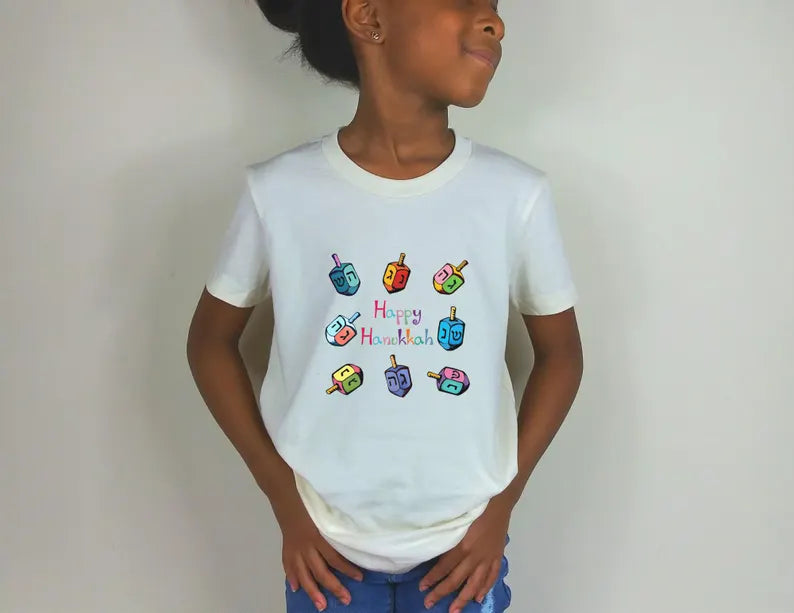 Dreidel Kids Shirt, Toddler Youth Kids & Baby Hanukkah Dreidels Shirt, Jewish Kids T-shirt, Hanukkah Gift, Kids Dreidel Tee, Hannukah Outfit