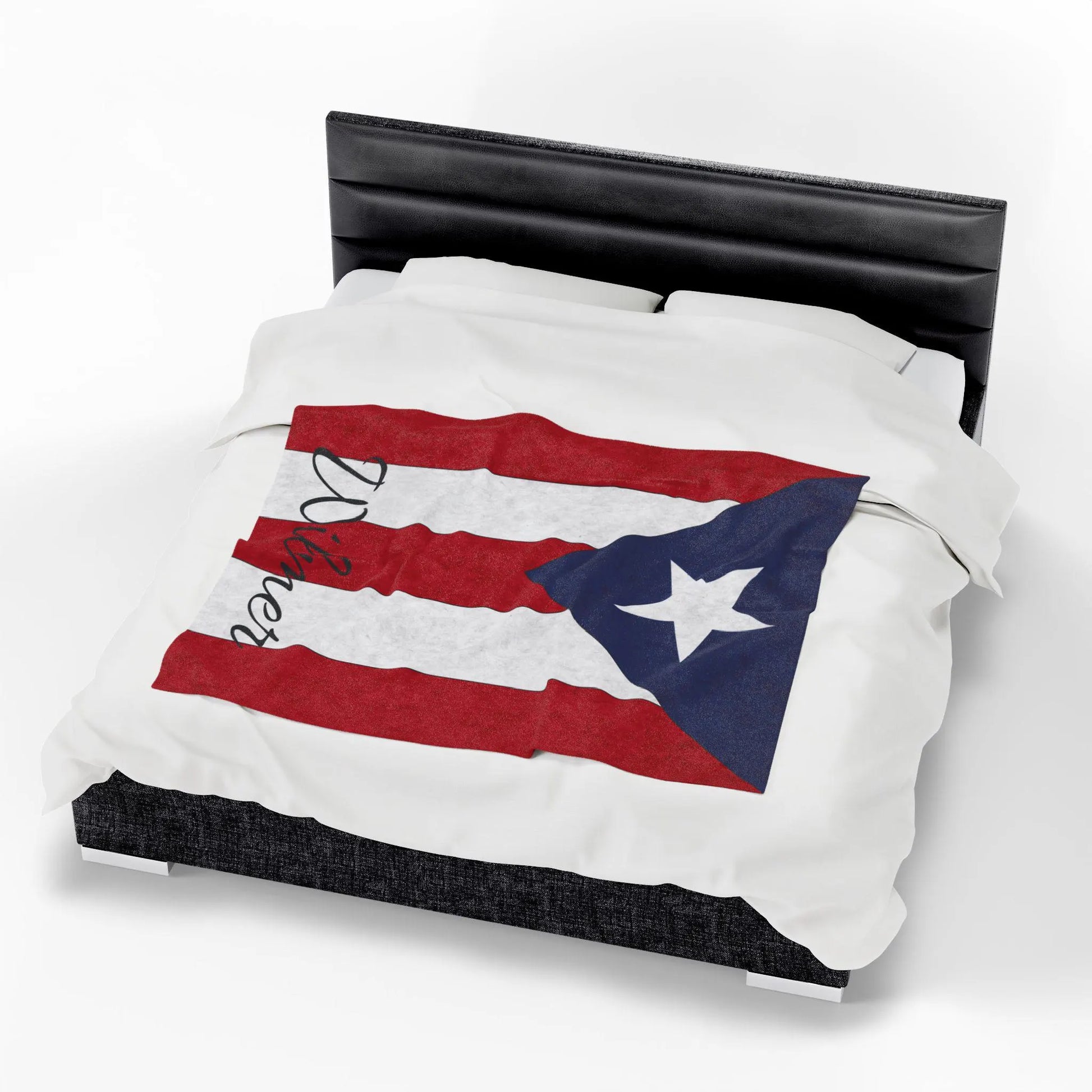 Personalized Puerto Rico Flag Blanket, Puerto Rican Velveteen Throw, Puerto Rican Gifts, Puerto Rican Decor, Custom Blanket, Gift for Boricua, Puerto Rican Flag Gift