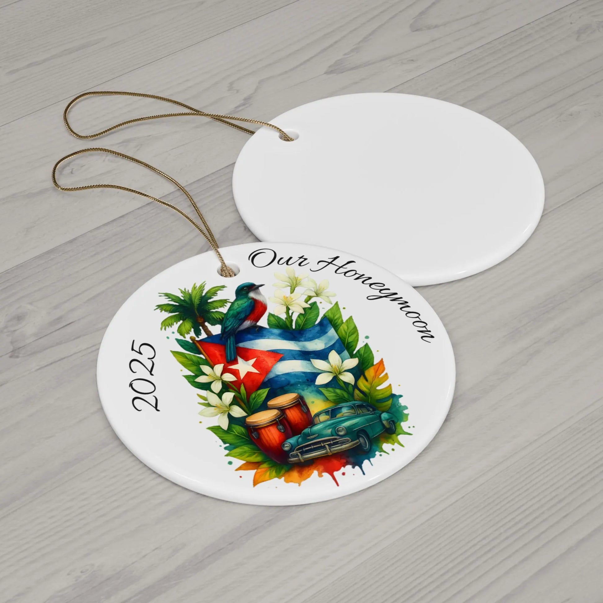 Personalized Cuba Ornament, Cuban Christmas Ornament, Cuba Gift, Cuba Souvenir, Honeymoon
