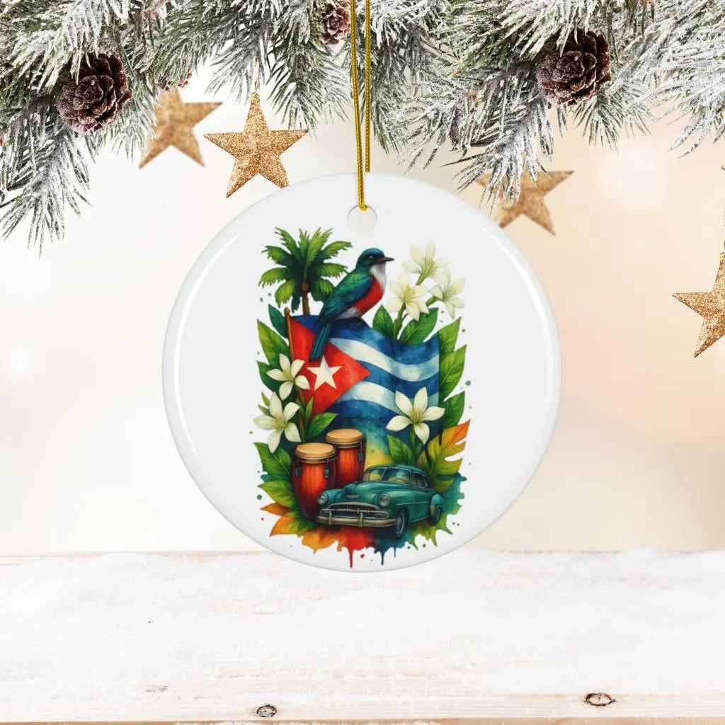 Personalized Cuba Ornament, Cuban Christmas Ornament, Cuba Gift, Cuba Souvenir, Honeymoon