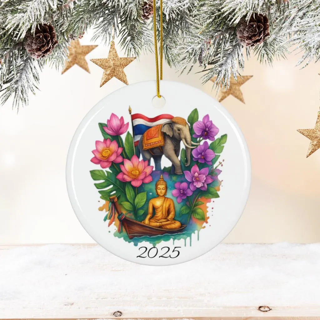 Personalized Thailand Ornament, Thai Christmas Ornament, Thailand Gift, Thailand Souvenir, Honeymoon