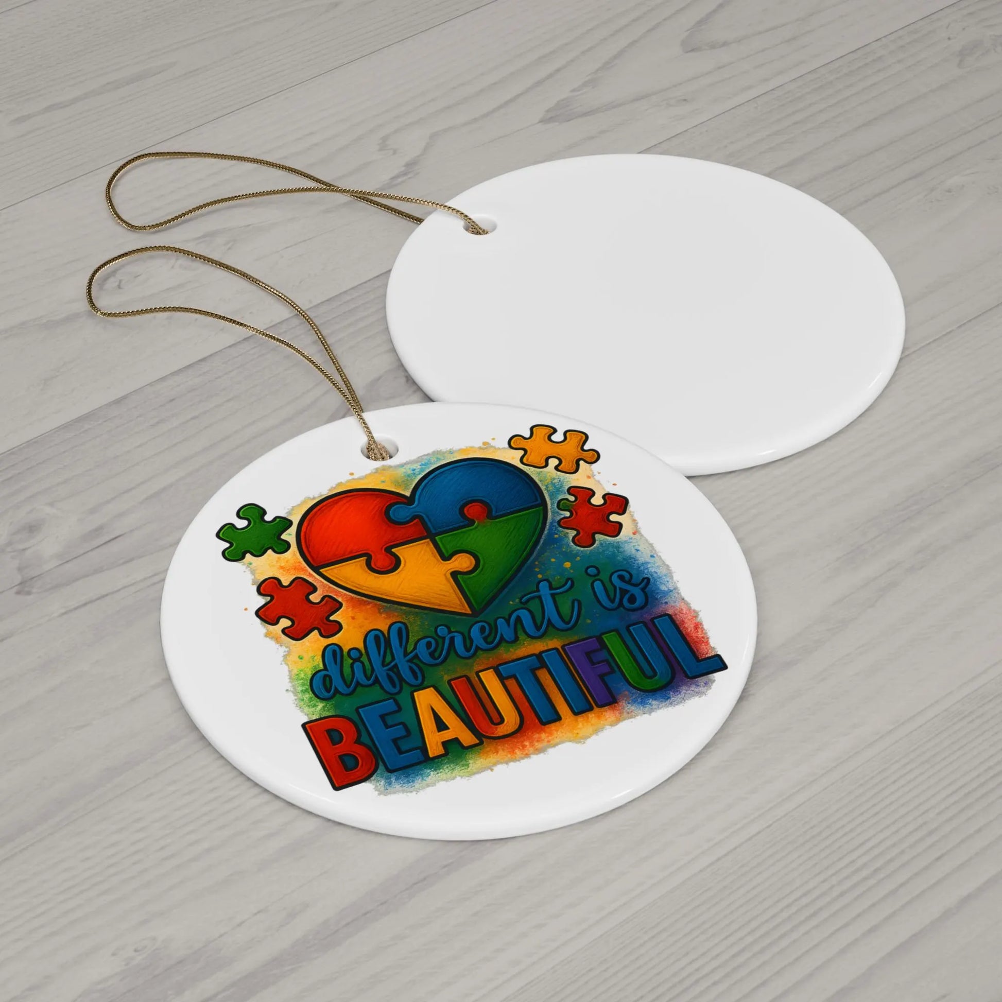Different is Beautiful Ornament, Autism Awareness Christmas Ornament, Autism Acceptance, Autism Tree Ornament, Gift for Autism Therapists