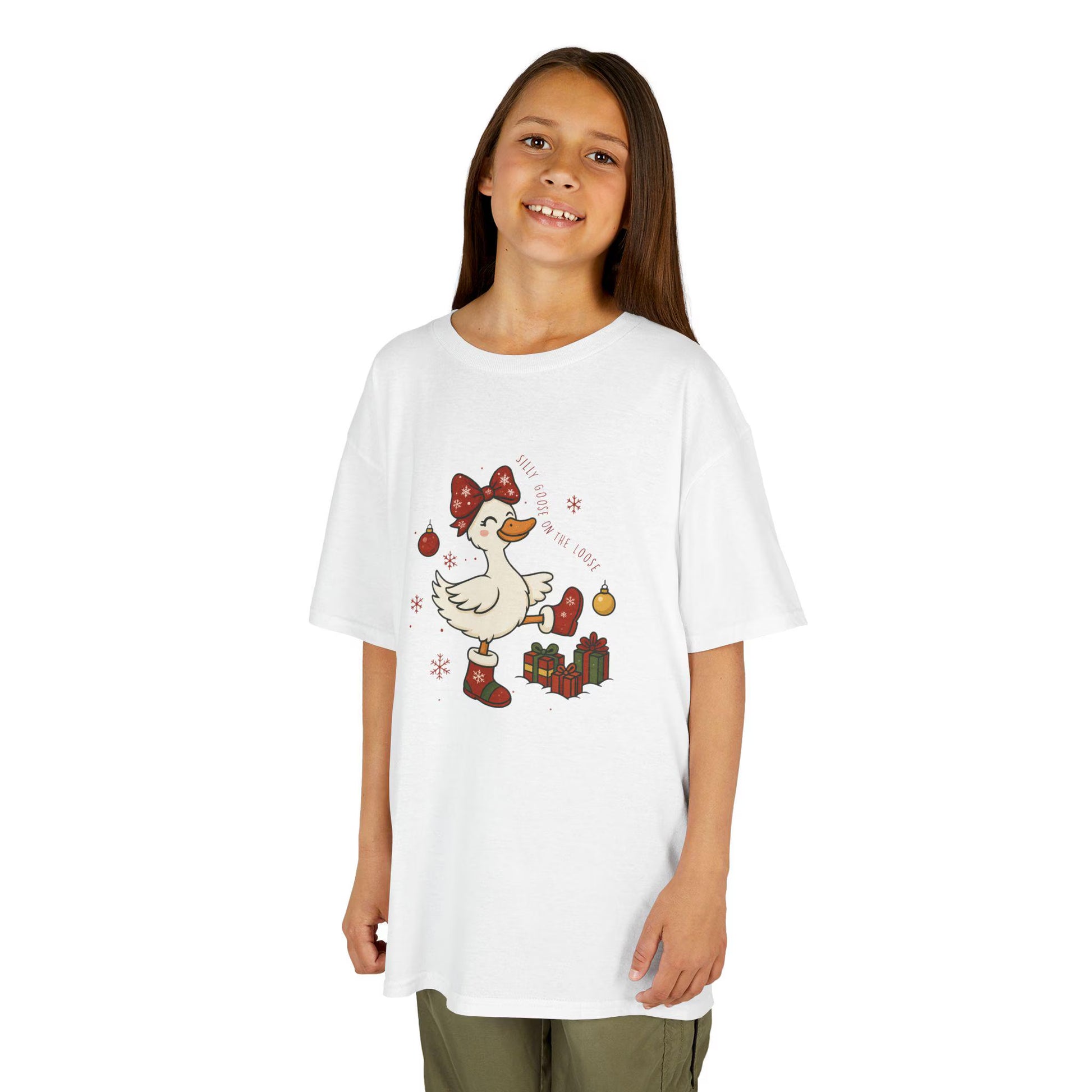 Christmas Goose Shirt, Silly Goose on the Loose Kids T-shirt, Christmas Toddler Shirt, Goose Baby Onesie, Kids Holiday Goose Christmas Shirt