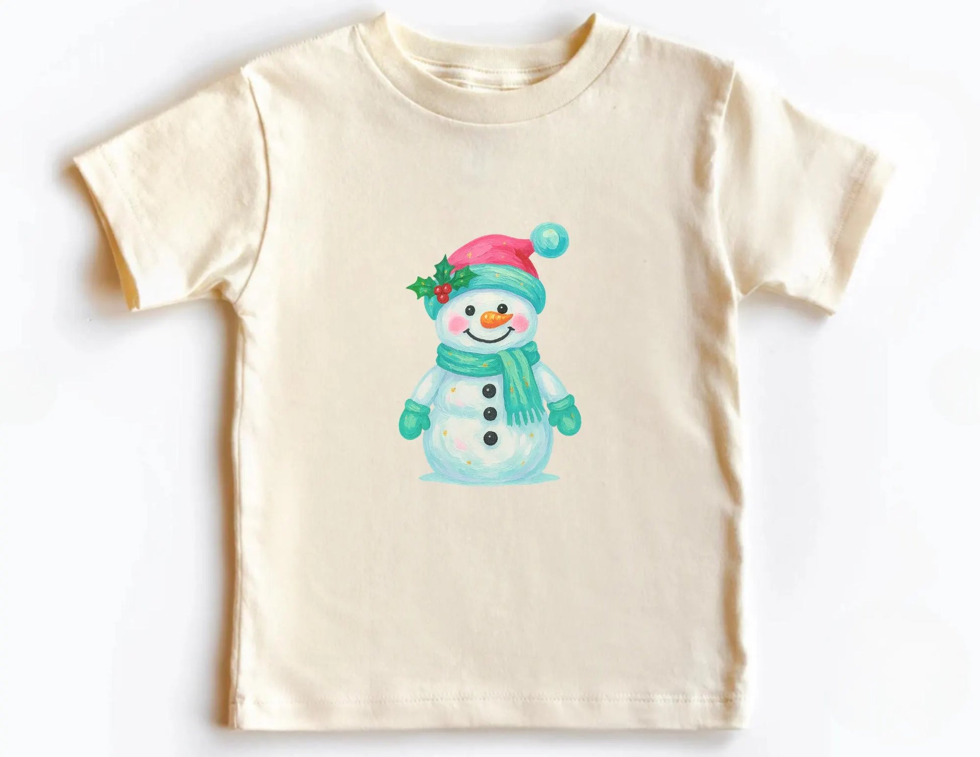 Brushstroke Snowman Christmas Shirt, Kids Cute Christmas Shirt, Cute Snowman T-shirt, Festive Shirt, Kids Snowman Shirt, Kids Winter Shirt
