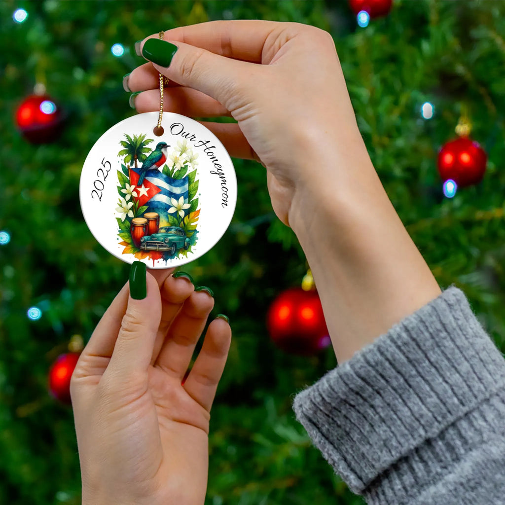 Personalized Cuba Ornament, Cuban Christmas Ornament, Cuba Gift, Cuba Souvenir, Honeymoon