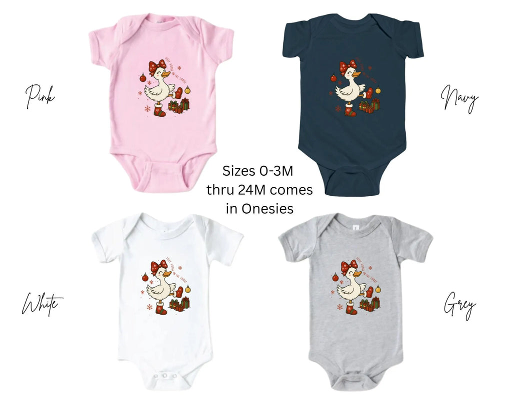 Christmas Goose Shirt, Silly Goose on the Loose Kids T-shirt, Christmas Toddler Shirt, Goose Baby Onesie, Kids Holiday Goose Christmas Shirt