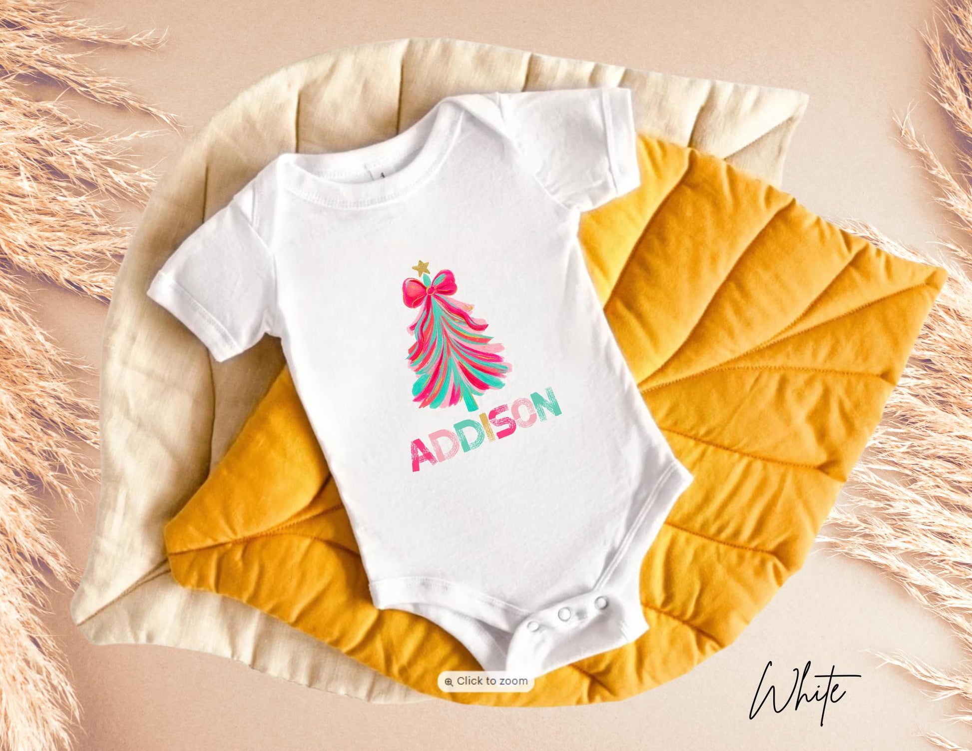 Personalized Pink Christmas Tree Kids T-shirt, Pink Bow Tree T-Shirt, Winter Kids Shirt, Christmas Kids Shirt, Coquette Bow Holiday Tee