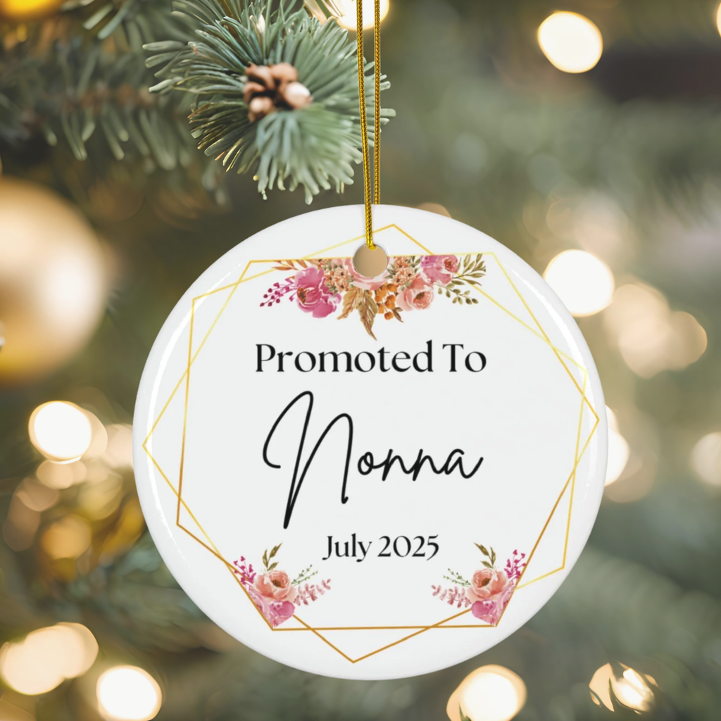 Promoted To Nonna Ornament, Personalized Nonna Ornament, Grandma To Be Gift, Italian Grandma Gift, Pregnancy Announcement, Baby 1st Ornament